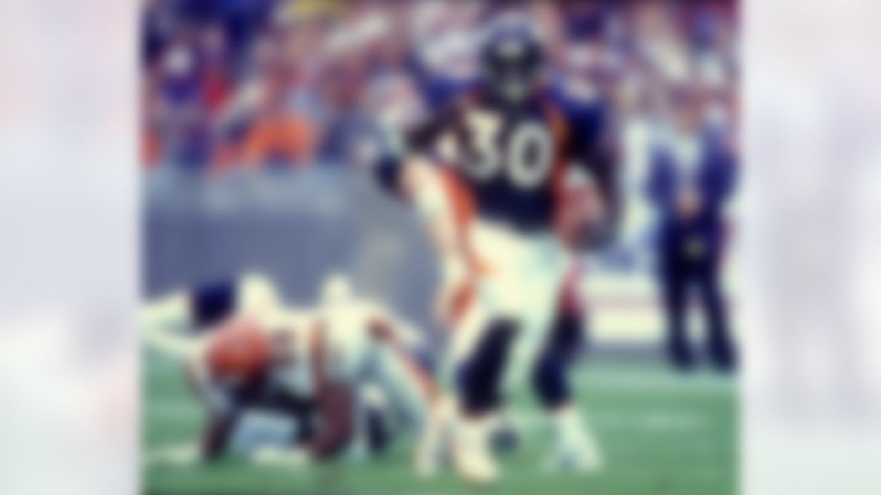 Terrill Davis running back for the Denver Broncos. (AP Photo/Peter Read Miller).