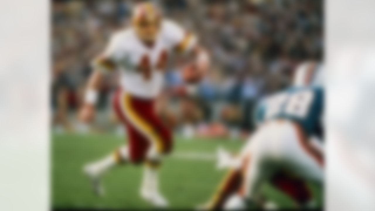 Washington Redskins running back John Riggins rushes upfield during a 27-17 victory over the Miami Dolphins in Super Bowl XVII on January 30, 1983 at the Rose Bowl in Pasadena, CA. (AP Photo/Al Messerschmidt)