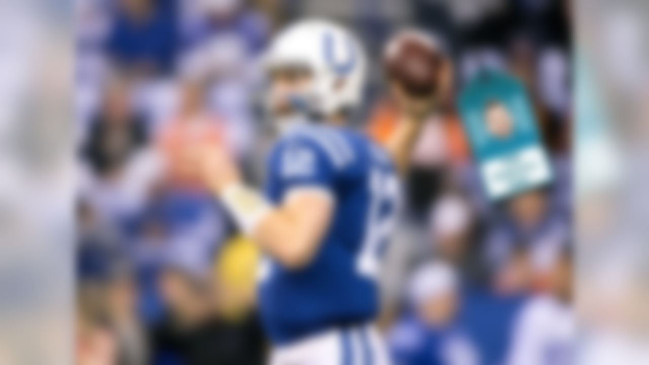 Yeah, I know ... not a very bold call at all, but hear me out. I'm the only one of our rankers to have Luck at No. 1 among quarterbacks this week. Although he may be without his top  receiver in T.Y. Hilton due to a knee injury, the Colts have more than enough offensive talent to make up for his potential absence. In the national spotlight against the Jets on Monday Night Football, Luck will be looking to prove himself after the Bills stymied the Indy offense last week. That's the thing with Luck -- even in a game where the Colts were shut out in the first half, he still managed to place just outside the top 10 fantasy QBs with 17.72 fantasy points in standard leagues.