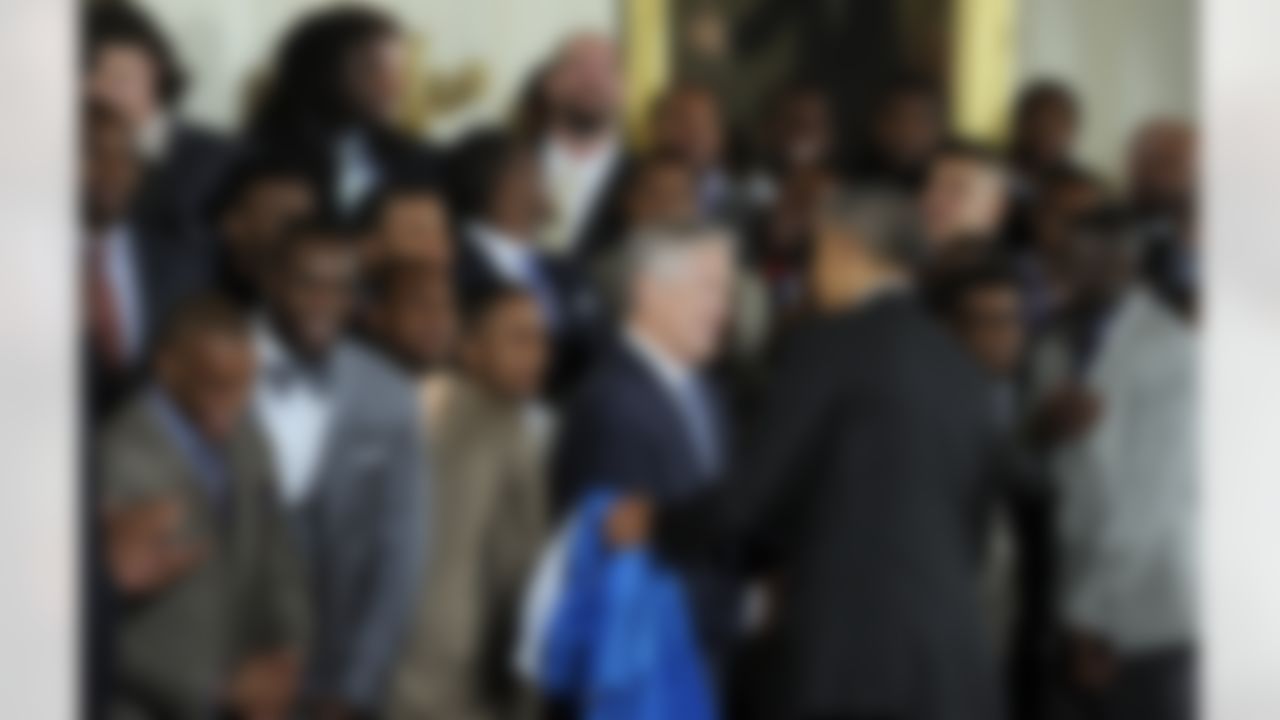President Barack Obama talks with Seattle Seahawks Executive VP of Football Operations & Head Coach Pete Carroll, during a ceremony in the East Room of the White House in Washington, Wednesday, May 21, 2014, where the president honored the NFL Super Bowl champion Seattle Seahawks football team. The Seahawks defeated the Denver Broncos in Super Bowl XLVIII. (Susan Walsh/Associated Press)