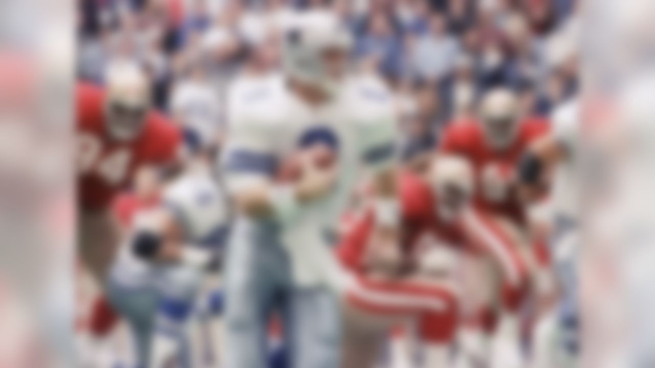Draft: 1989
Team: Dallas Cowboys
Aikman directed the "Team of the '90s", leading the Cowboys to three Super Bowl triumphs -- including one game in which he was MVP -- and for a six-year run from 1991-1996 was an annual Pro Bowl selection. With 90 wins as a starter during the 1990s, Aikman became the winningest starting quarterback of any decade in NFL history.