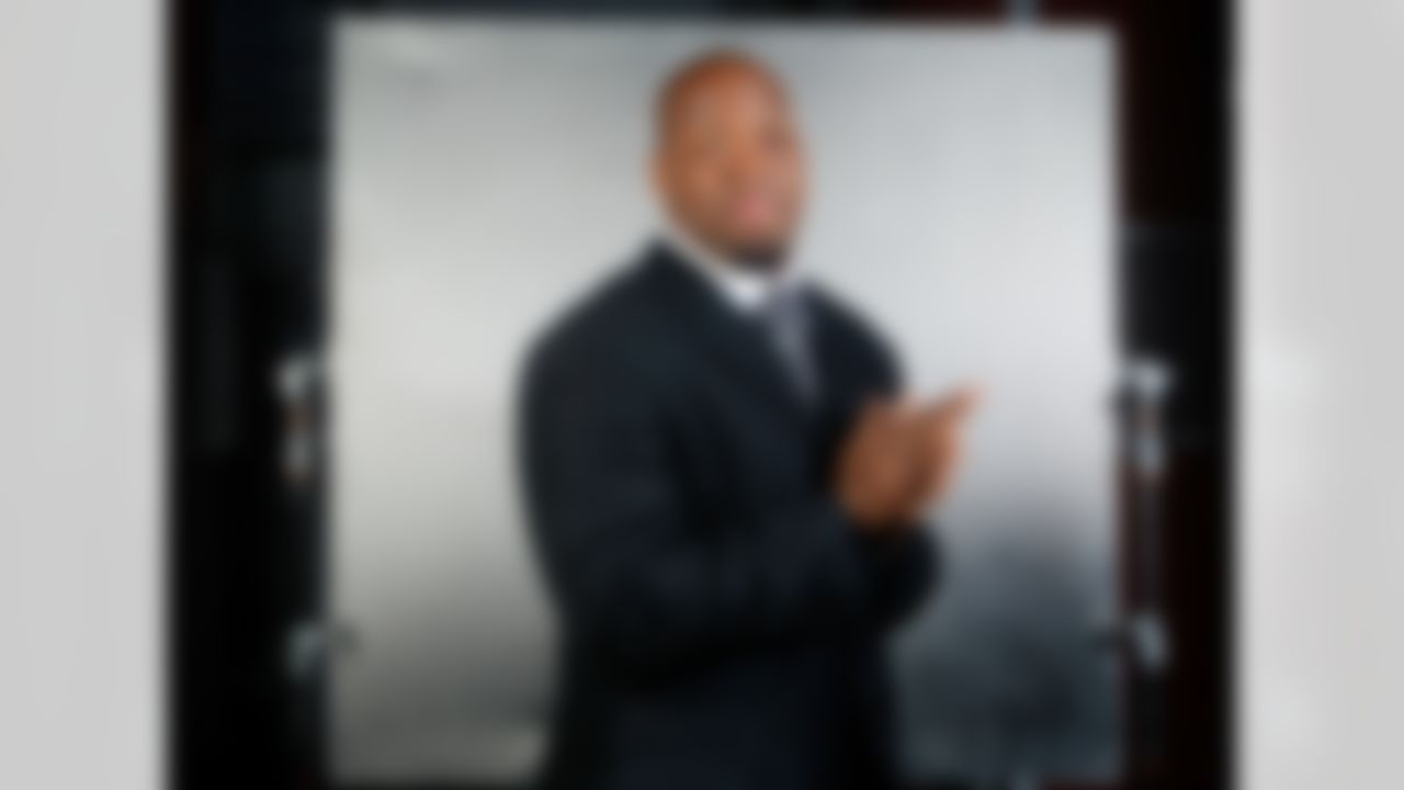 Baltimore Ravens linebacker Terrell Suggs poses for a portrait in the NFL Network Studio on April 15, 2011 in Culver City, CA. (Alix Drawec/NFL)