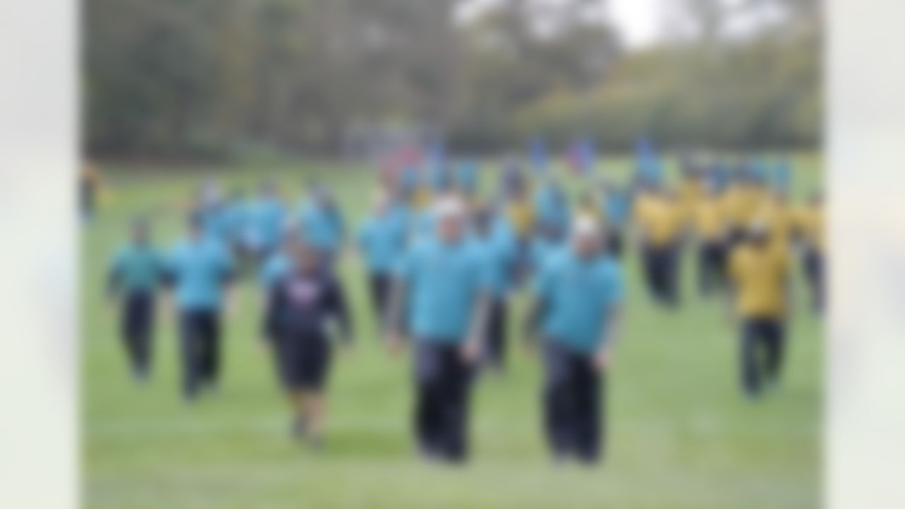 The Jacksonville Jaguars walk off the practice field. The Dallas Cowboys and the Jacksonville Jaguars play in the NFL International Series at Wembley Stadium in London on Sunday, Nov 9, 2014. (Sean Ryan/NFL)