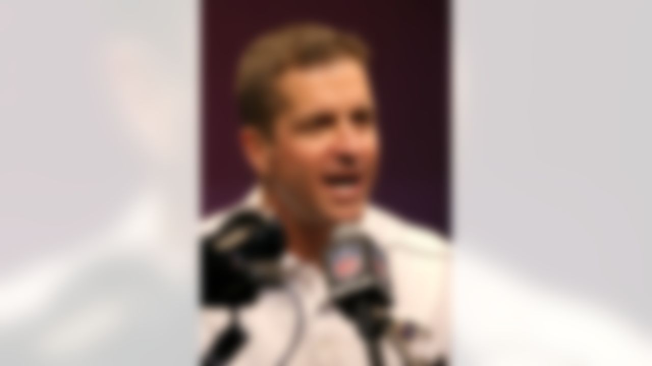 Baltimore Ravens head coach John Harbaugh during the Super Bowl XLVII Media Day at the Superdome on Tuesday, January 29, 2013 in New Orleans, LA. (Ben Liebenberg/NFL)