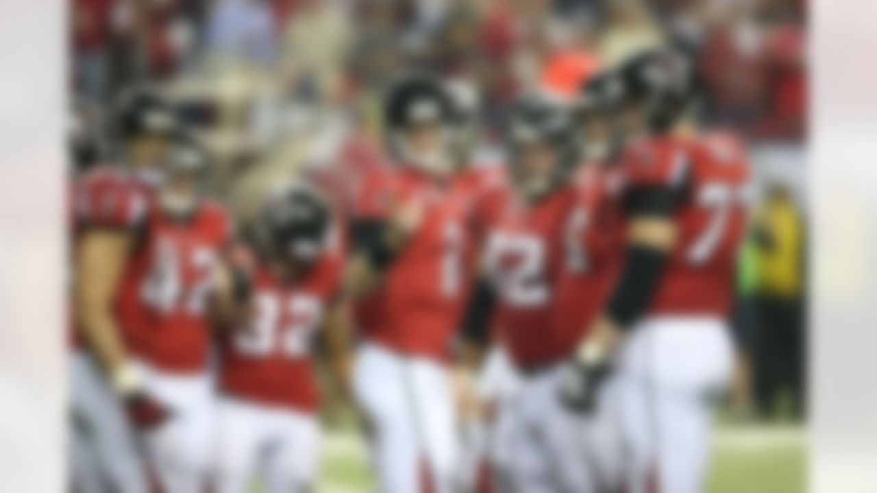 Atlanta Falcons quarterback Matt Ryan (2) walks on the field during the NFC Championship NFL football game between the San Francisco 49ers and the Atlanta Falcons in Atlanta, Georgia Sunday, January 20, 2013. (AP Photo/Tom Hauck)