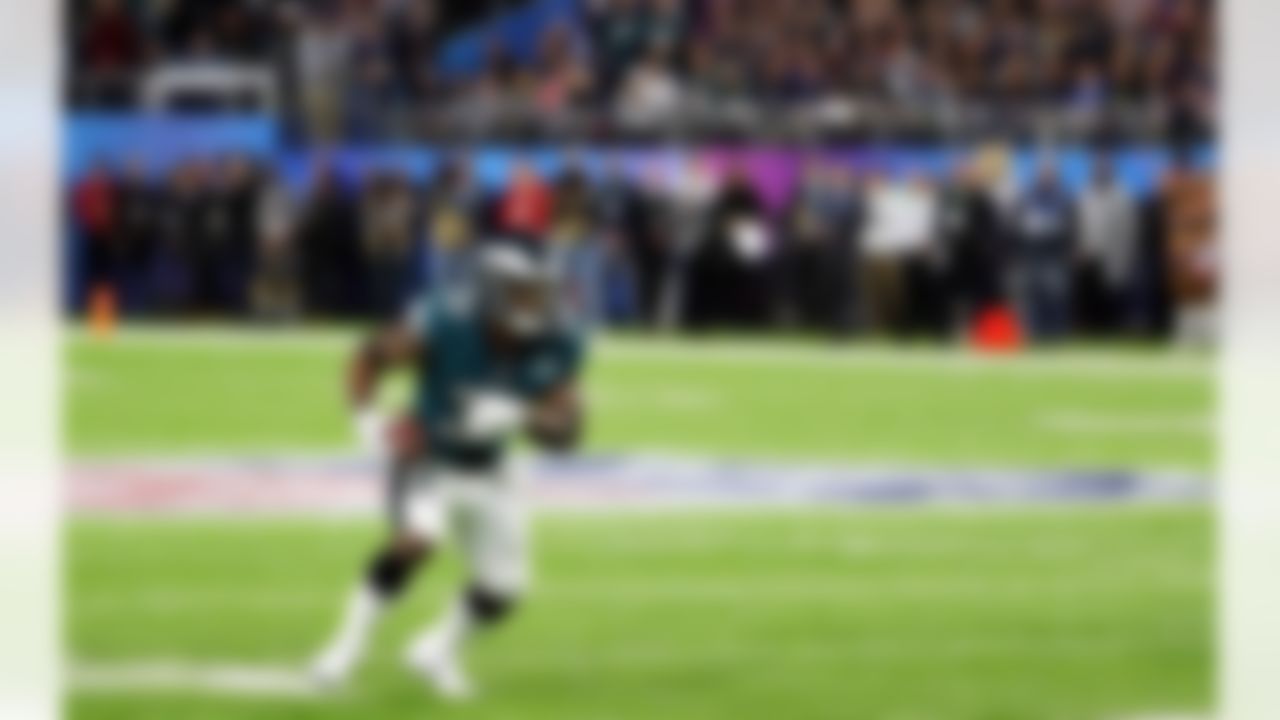Philadelphia Eagles running back Corey Clement (30) runs with the ball during the NFL Super Bowl LII football game against the New England Patriots on Sunday, Feb. 4, 2018 in Minneapolis, Minn.