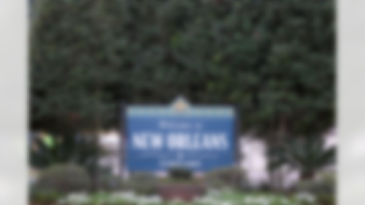 A welcome sign in New Orleans on Tuesday, January 29, 2013. (Perry Knotts/NFL)