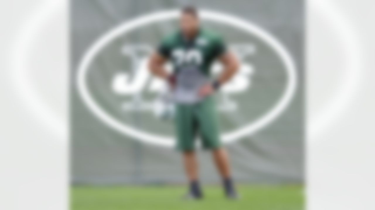 New York Jets safety LaRon Landry looks on during practice on opening day of their NFL football training camp Friday, July 27, 2012 in Cortland, N.Y. (AP Photo/Bill Kostroun)