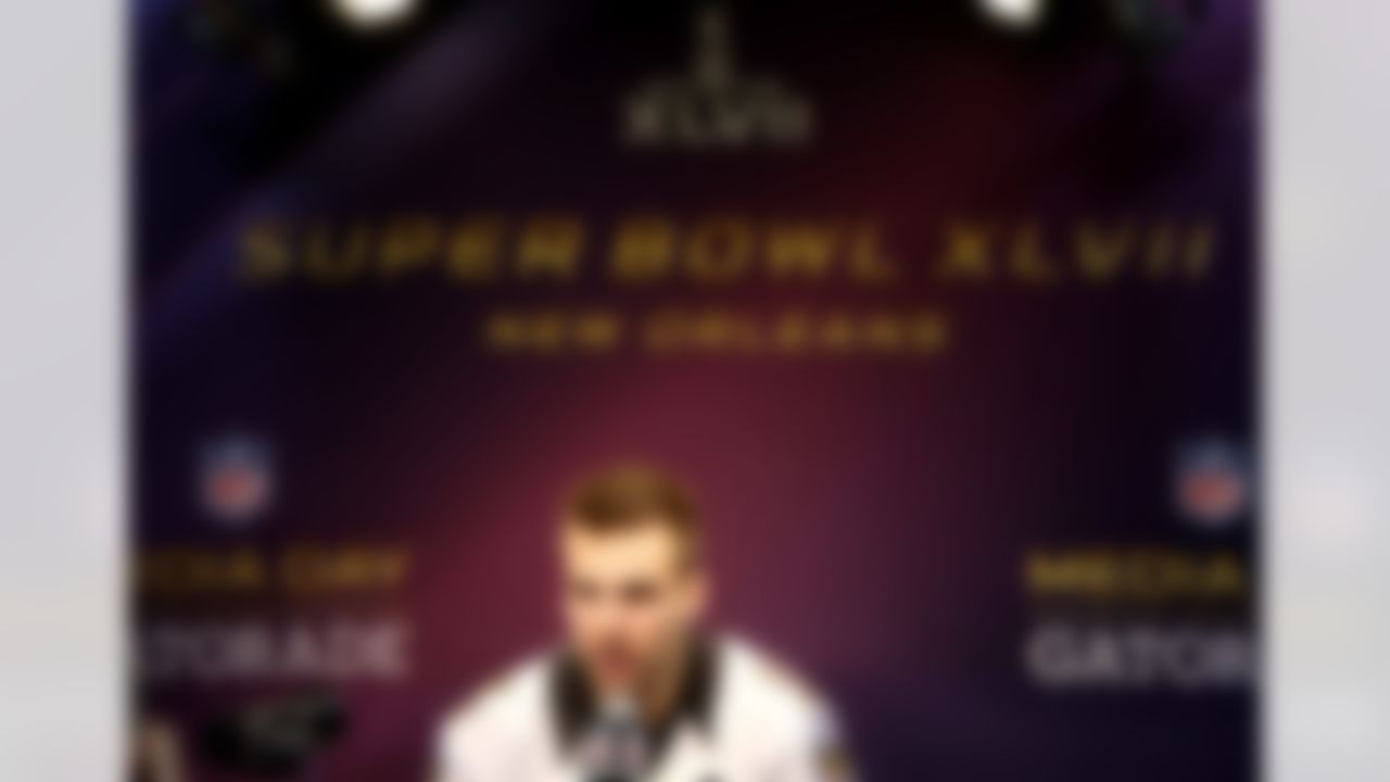Baltimore Ravens quarterback Joe Flacco during the Super Bowl XLVII Media Day at the Superdome on Tuesday, January 29, 2013 in New Orleans, LA. (Ben Liebenberg/NFL)