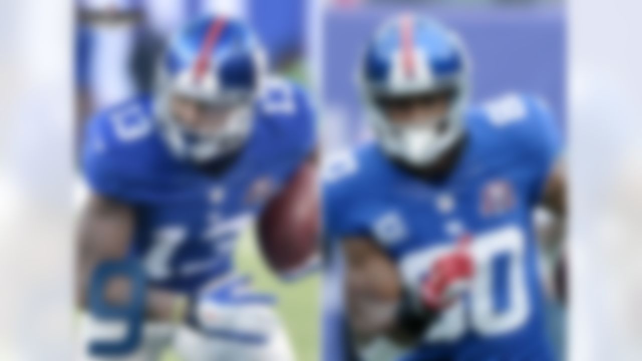 Odell Beckham Jr. posted 91 receptions and 1,305 receiving yards en route to winning the offensive rookie of the year award in just 12 games last season. Victor Cruz was out of the lineup for the final 10 games last season with a knee injury. Cruz and Beckham are the only receivers in New York Giants history to post a season with at least 80 receptions, 1,000 receiving yards and 9 TDs.