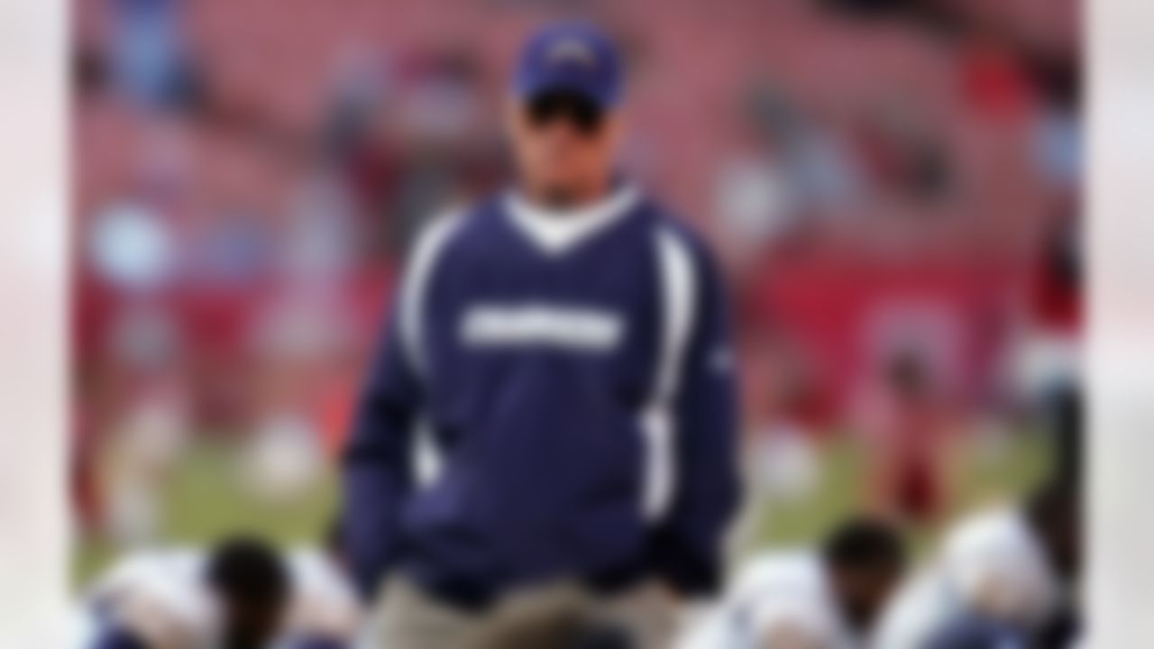 San Diego Chargers head coach Marty Schottenheimer watches his team warm up before the start on an NFL preseason football game against the San Francisco 49ers on Friday, Sept. 1, 2006, in San Francisco. (AP Photo/Marcio Jose Sanchez)