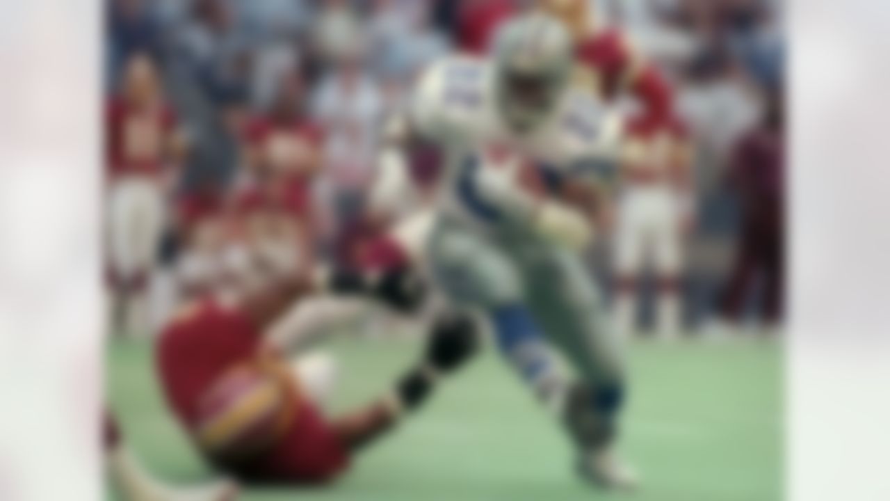 Smith famously missed the first two games of the 1993 season as the Dallas Cowboys played hardball following a Super Bowl title. After losing both games, the Cowboys ended up paying Smith over $13 million, and the running back helped Dallas to a second straight title.