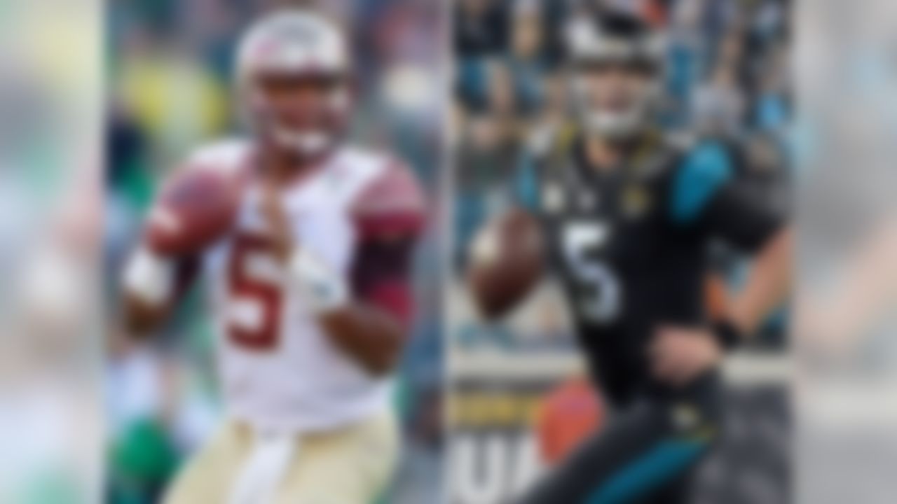 Winston checked in a little shorter than Bortles but is similarly a big guy who is hard to bring down. The Florida State quarterback's hand size (9 3/8 inches) was on the smaller side compared to some of his peers in this draft, but isn't far off the league average. Ben Roethlisberger is an apt comparison for Winston, but Bortles makes a lot of sense, too.