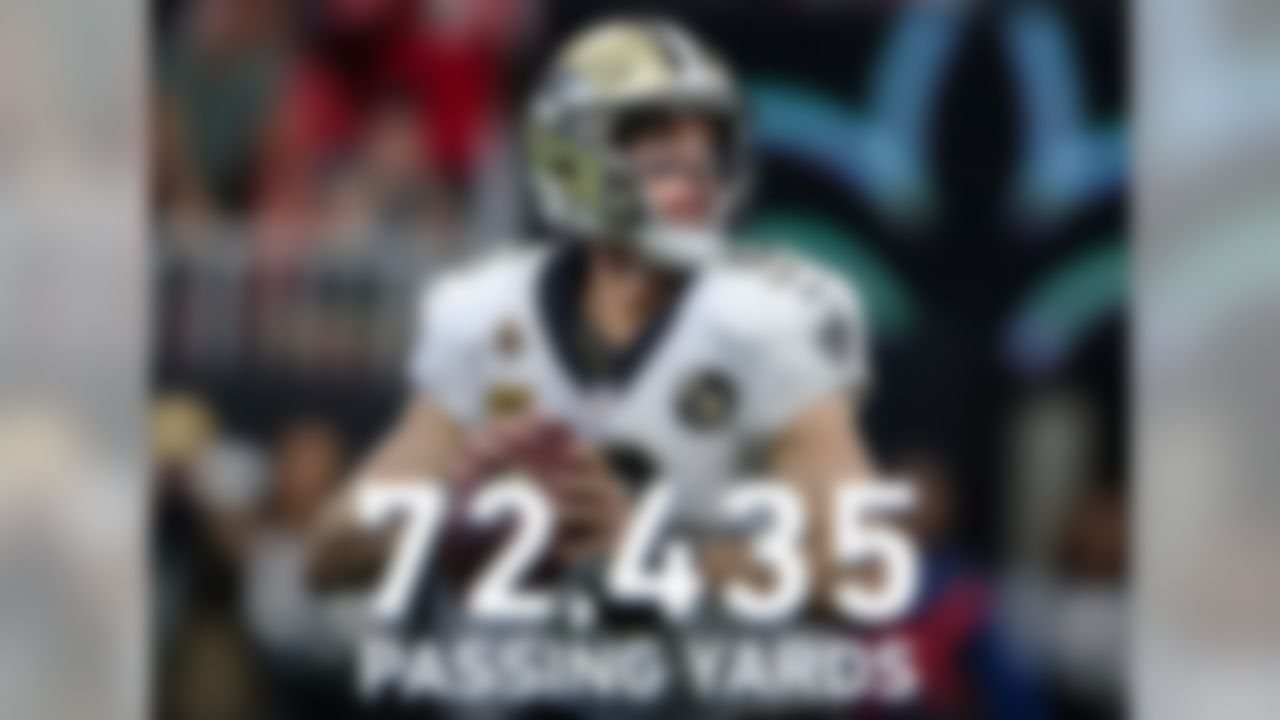 Drew Brees broke Peyton Manning's all-time passing yards record in Week 5 and continues to add to his record.