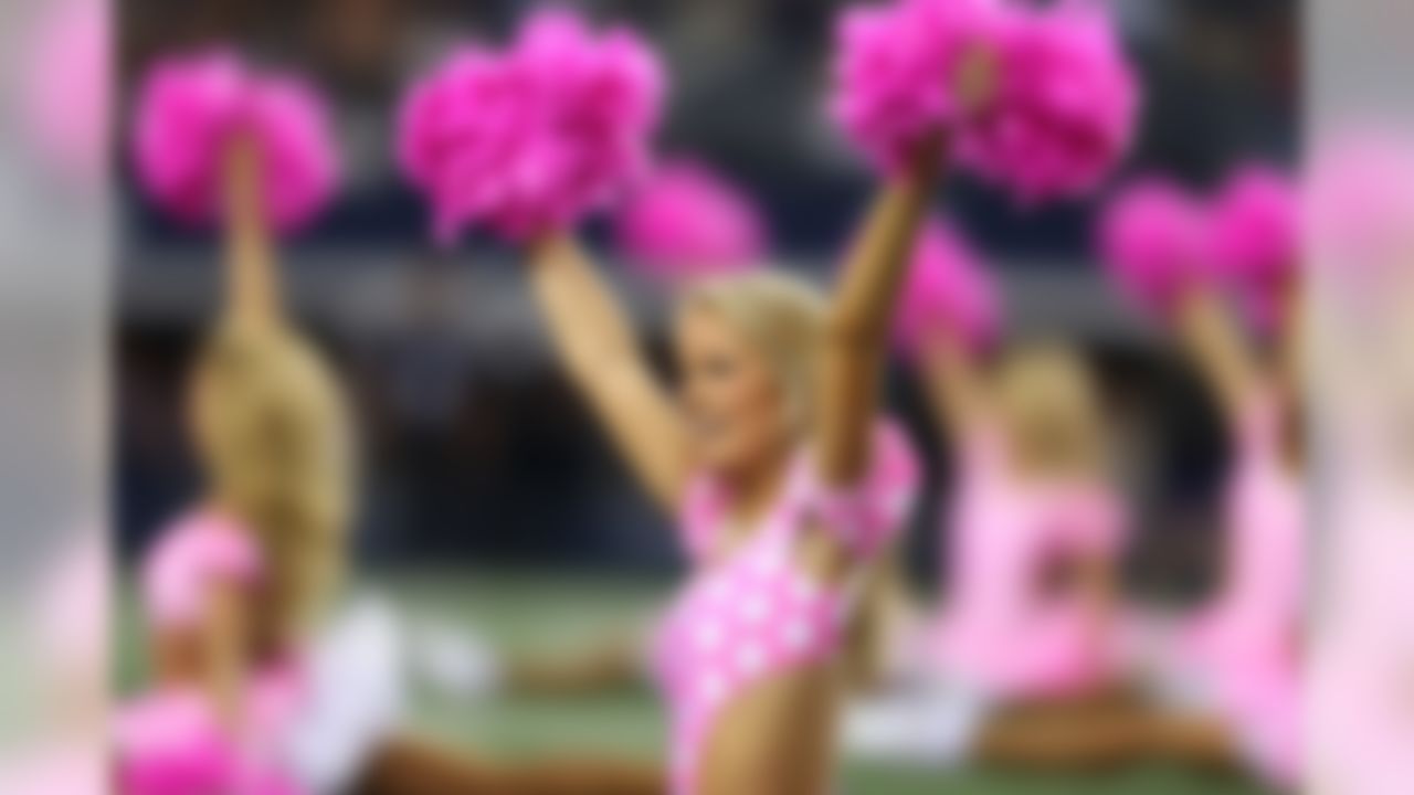 Oct 1, 2012; Arlington, TX, USA; Dallas Cowboys cheerleaders perform during halftime against the Chicago Bears at Dallas Cowboys Stadium. The Bears beat the Cowboys 34-18. Matthew Emmons-US PRESSWIRE