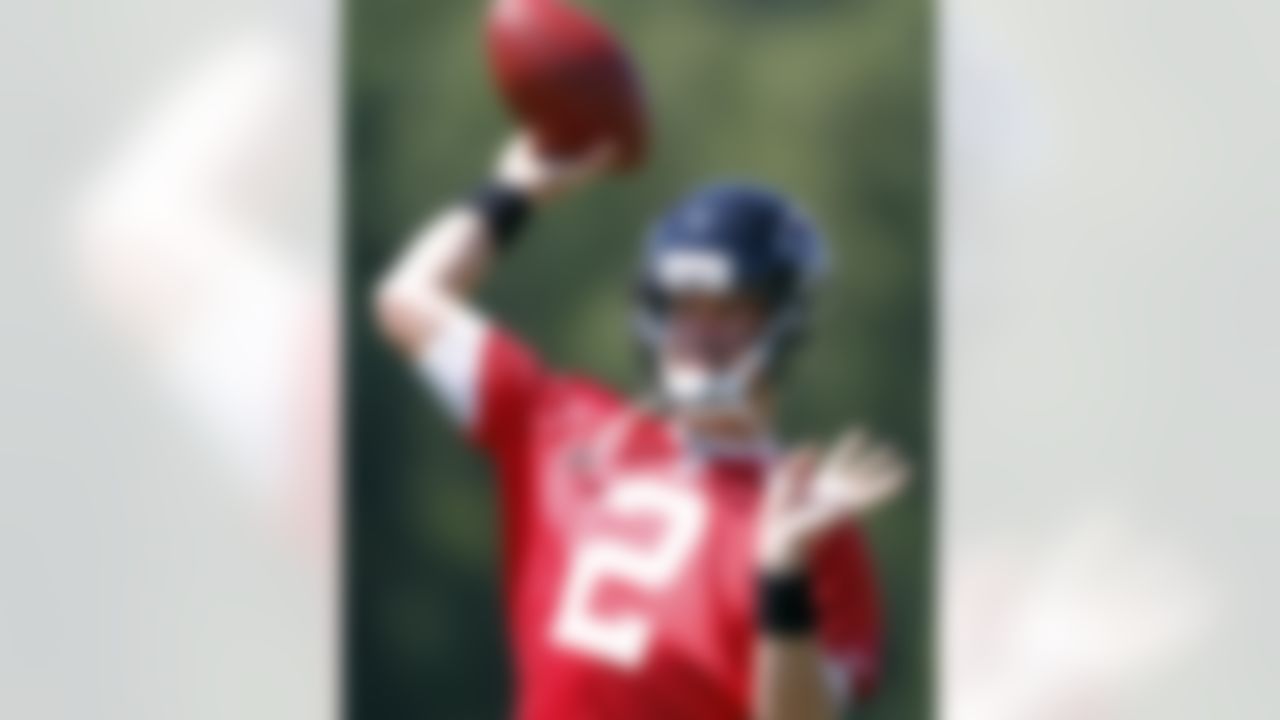 Atlanta Falcons quarterback Matt Ryan throws during NFL football training camp in Flowery Branch, Ga., Friday, July 27, 2012. (AP Photo/John Bazemore)
