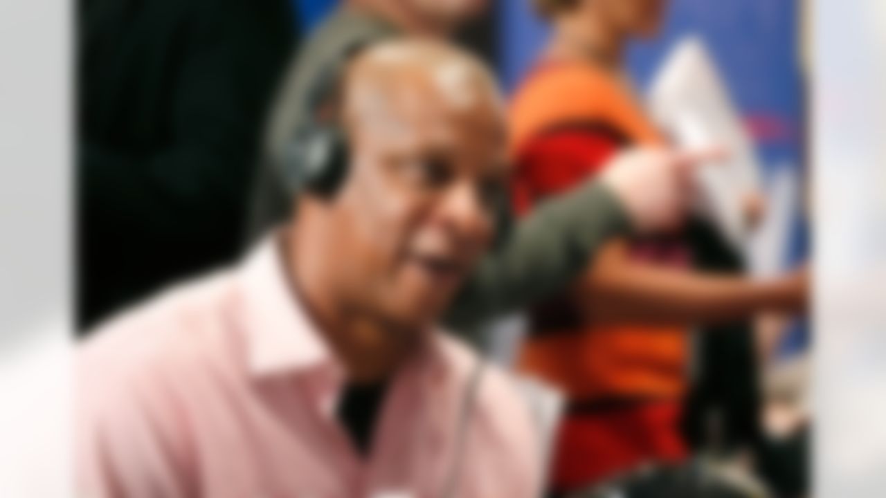 Former New York Mets player Darryl Strawberry is interviewed on Radio Row at the Super Bowl XLVIII media center in the Sheraton Hotel on Wednesday, January 29, 2014 in New York, NY. (Perry Knotts/NFL)