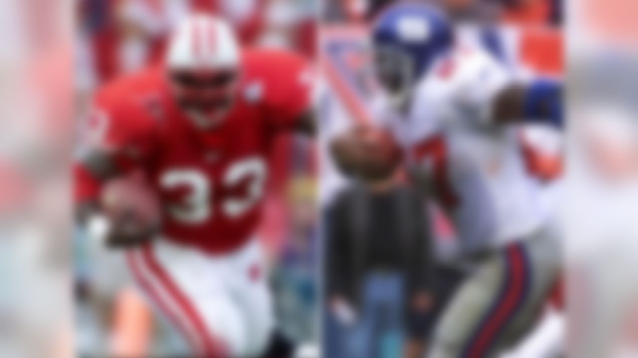 College: Wisconsin
National championships: 0
NFL draft: 2000, Round 1, No. 11 overall to New York Giants
NFL seasons: 7 | Pro Bowls: 0
Dayne's brilliant career in Madison included two Rose Bowl wins and finishing with 6,397 yards rushing, an FBS record that still stands. In 2000, Dayne was "Thunder" to Tiki Barber's "Lightning" as the New York Giants reached Super Bowl XXXV. Overall, Dayne had a disappointing NFL career, but did have a moment in the spotlight in the Denver Broncos' win over the Dallas Cowboys on Thanksgiving Day 2005, rushing for 98 yards and a touchdown in a 24-21 win.