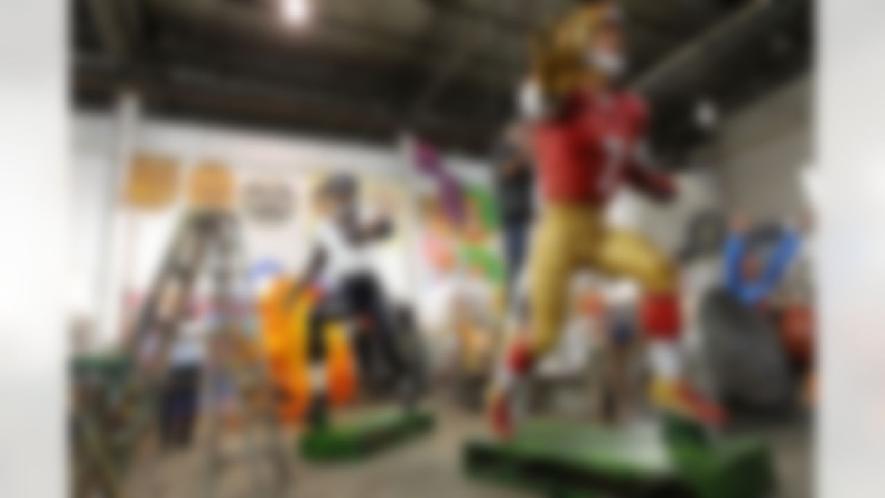 Mardi Gras parade floats are on display at Mardi Gras World in New Orleans, LA on Wednesday, January 30, 2013. (Perry Knotts/NFL)