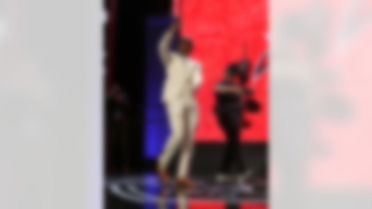 Florida cornerback Vernon Hargreaves walks onto the stage after being drafted by the Tampa Bay Buccaneers during the 2016 NFL Draft at the Auditorium Theatre on Thursday, April 28, 2016 in Chicago. (Perry Knotts/NFL)