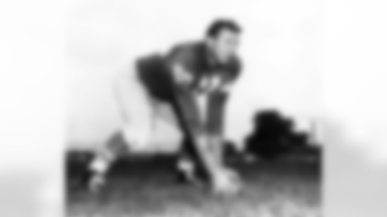 Philadelphia Eagles center-linebacker Chuck Bednarik, inducted into the Pro Football Hall of Fame class of 1967, shown here circa 1960. (National Football League)