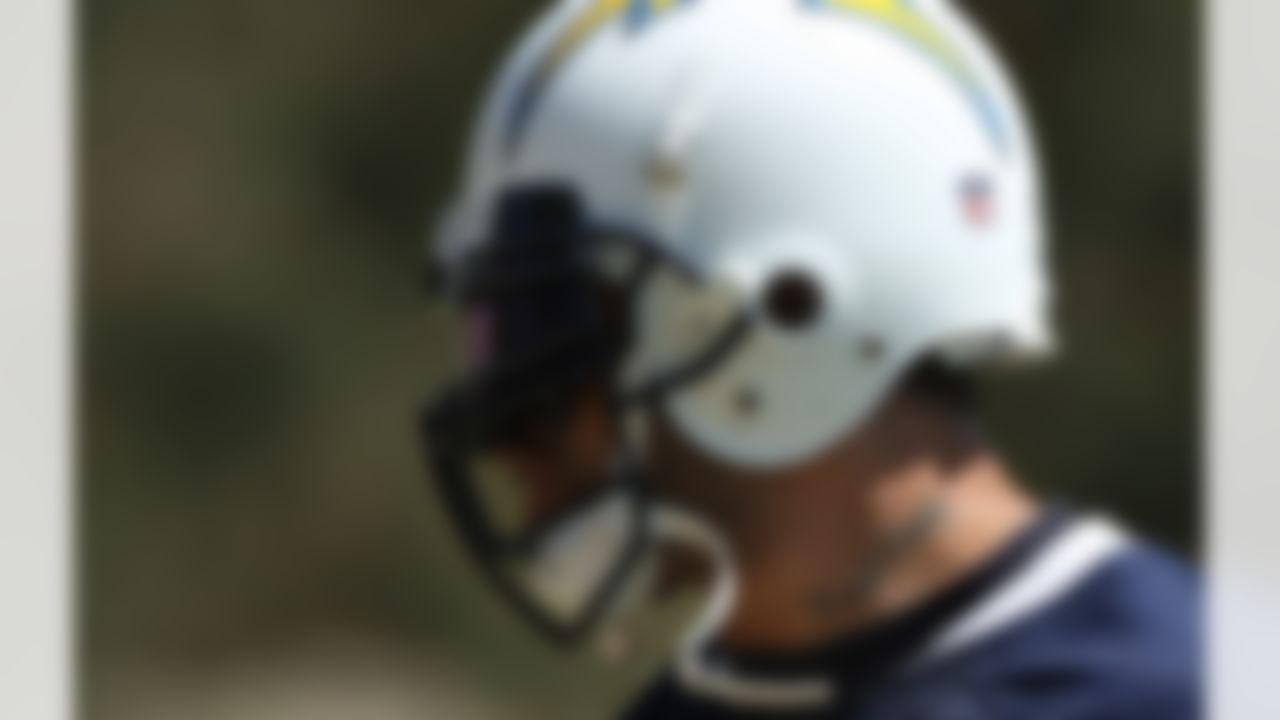 SAN DIEGO - MAY 03: Shawne Merriman #56 of the San Diego Chargers looks on during the Chargers Mini-Camp on May 3, 2008 at the Chargers Practice Facility in San Diego, California. (Photo by Donald Miralle/Getty Images)