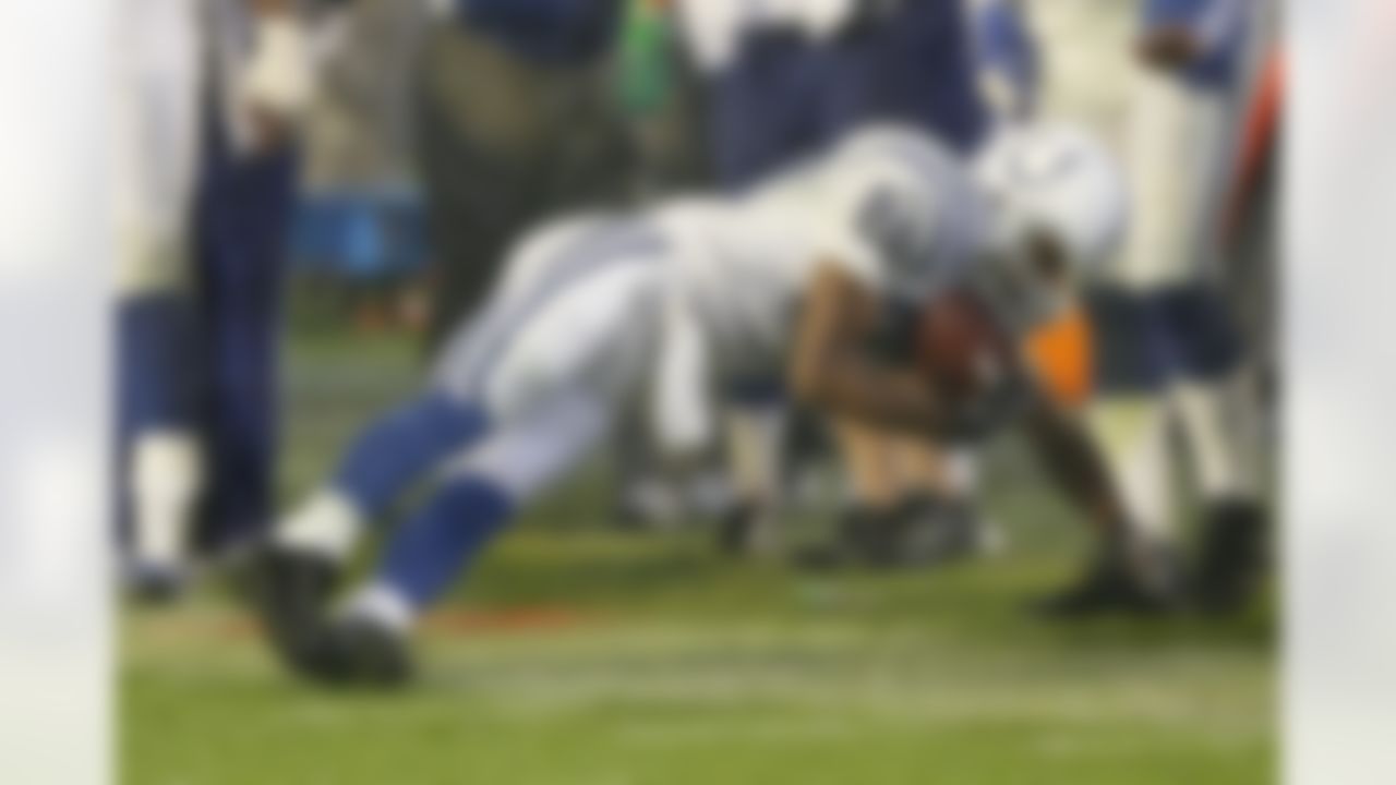 Indianapolis Colts wide receiver Marvin Harrison (88) hangs on to the ball for an 11-yard reception in the third quarter of the Super Bowl XLI football game against the Chicago Bears at Dolphin Stadium in Miami on Sunday, Feb. 4, 2007. The pass was originally ruled incomplete, but the call was overturned after a challenge by the Colts. (AP Photo/Kevork Djansezian)