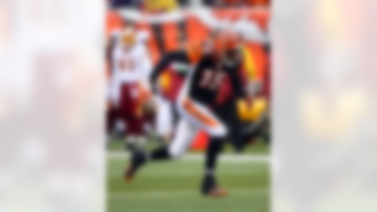 Wide receiver Chris Henry #15 of the Cincinnati Bengals goes out for a pass during the game against the Washington Redskins at Paul Brown Stadium on December 14, 2008 in Cincinnati, Ohio. The Bengals defeated the Redskins 20-13. (AP Photo/Paul Spinelli)