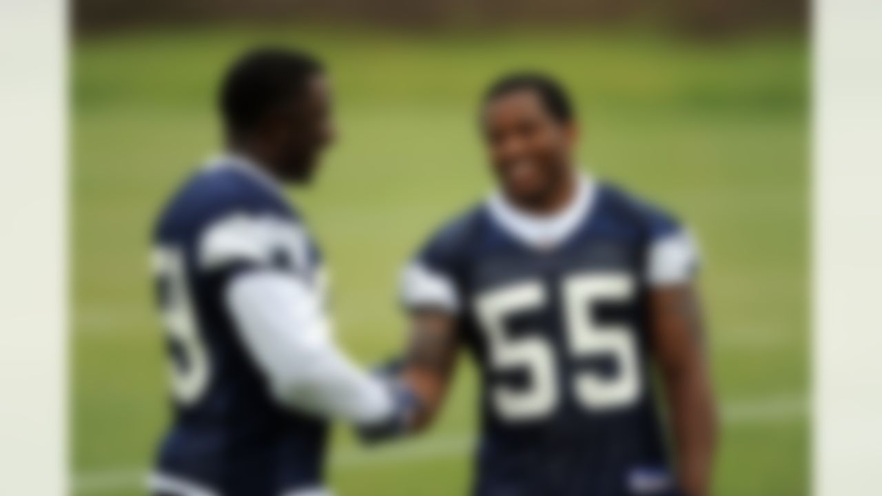 IRVING, TX - MAY 01: Linebacker Stephen Hodge #55 and Brandon Williams #59 of the Dallas Cowboys during rookie mini camp on May 1, 2009 in Irving, Texas. (Photo by Ronald Martinez/Getty Images)