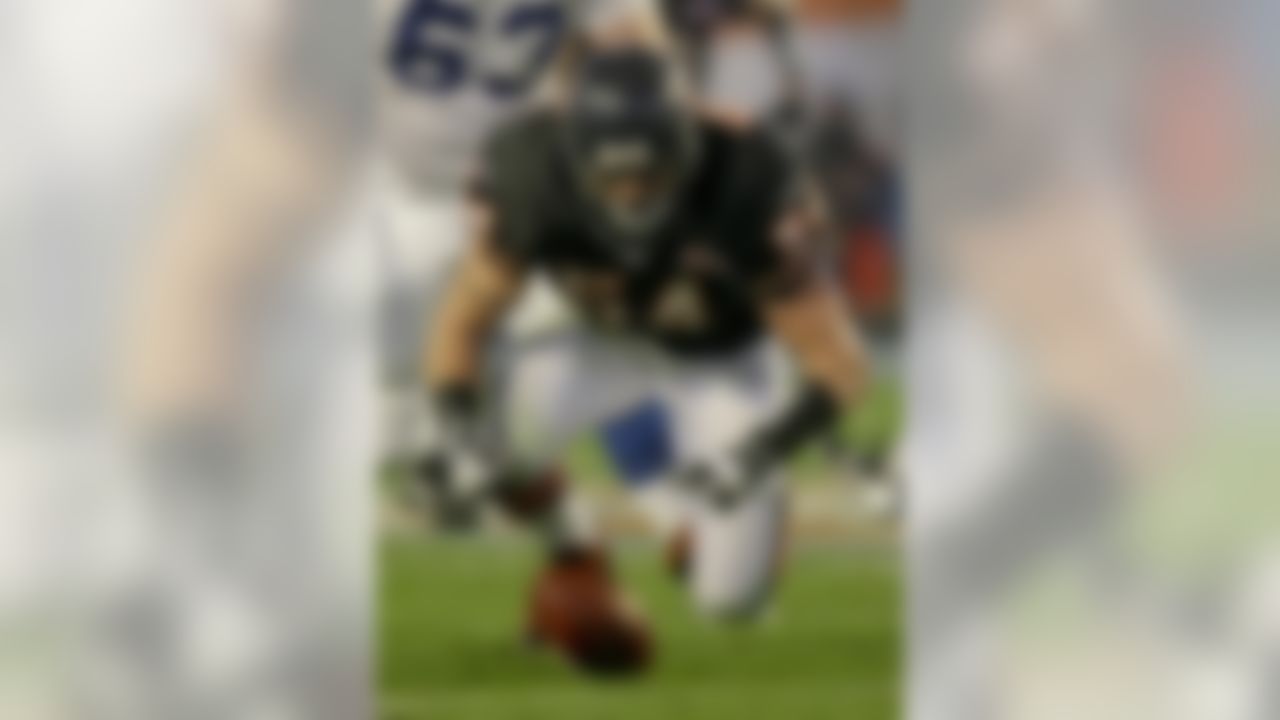 Chicago Bears linebacker Brian Urlacher (54) goes for a loose ball during the first half of the Super Bowl XLI football game at Dolphin Stadium in Miami on Sunday, Feb. 4, 2007. (AP Photo/Alex Brandon)