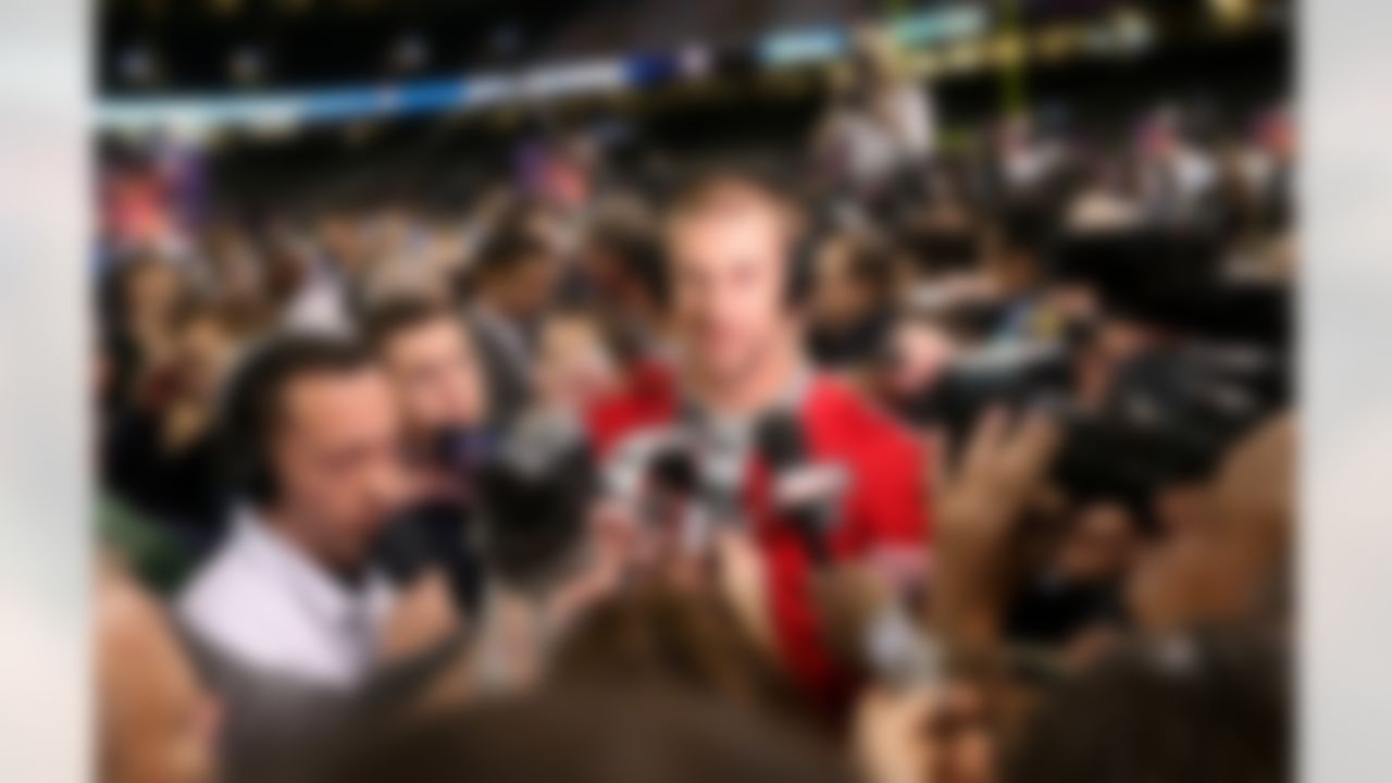 San Francisco 49ers quarterback Alex Smith during the Super Bowl XLVII Media Day at the Superdome on Tuesday, January 29, 2013 in New Orleans, LA. (Ben Liebenberg/NFL)