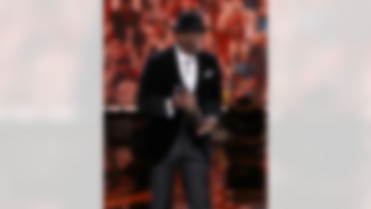 Hall of Famer Deion Sanders presents the AP Coach of the Year award on stage during the 6th annual NFL Honors award show at the Wortham Theater Center on Saturday, Feb. 4, 2017 in Houston. (Perry Knotts/NFL)