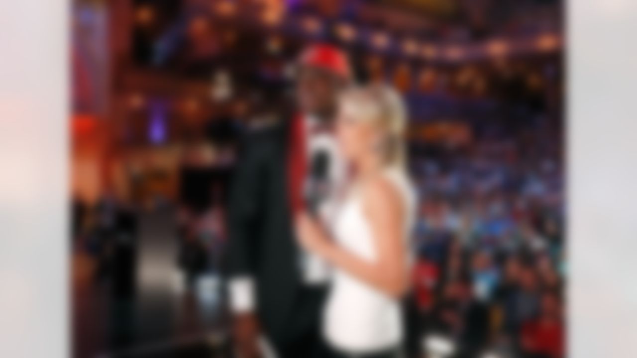 Mississippi state defensive tackle Chris Jones is interviewed on stage after he is selected by the Kansas City Chiefs during the 2016 NFL Draft at the Auditorium Theatre on Friday, April 29, 2016 in Chicago. (Ben Liebenberg/NFL)
