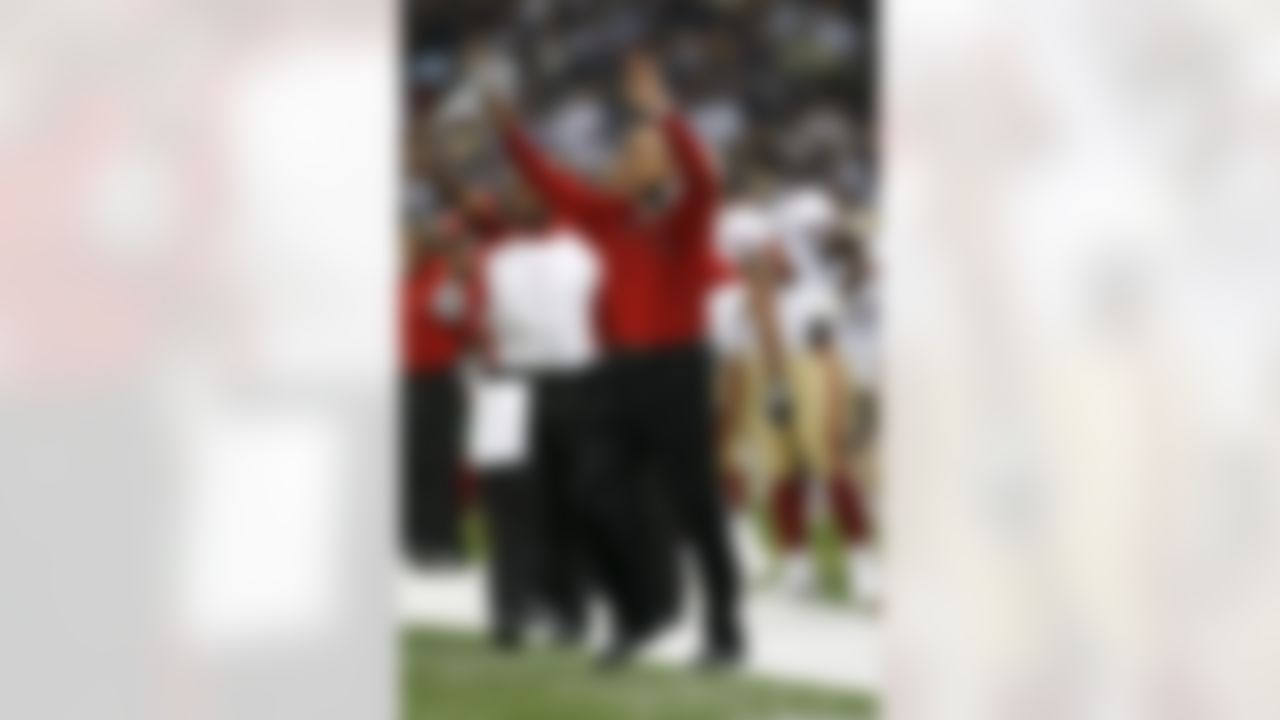 49ers head coach Mike Nolan during 1st-half action between the San Francisco 49ers and St. Louis Rams at the Edward Jones Dome in St. Louis, Missouri on November 26, 2006. Photo by Getty Images.