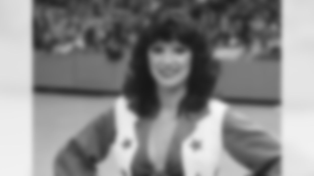 A Dallas Cowboys cheerleaders poses for a photograph during Super Bowl XII against the Denver Broncos, in New Orleans, Jan. 16, 1978. (Associated Press)