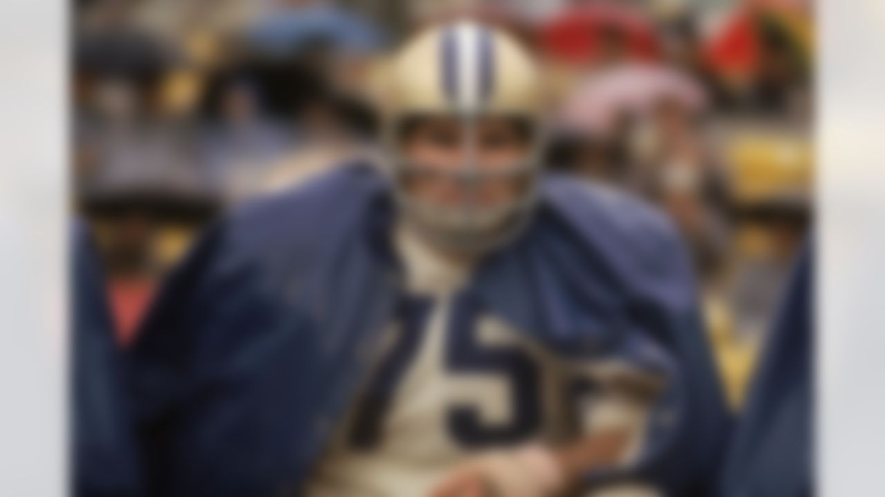Green Bay Packers tackle Forrest Gregg (75) of the West watches from the bench against the East in the 1967 NFL Pro Bowl at the Los Angeles Memorial Coliseum on January 22, 1967 in Los Angeles, California. The East defeated the West 20-10. (National Football League)