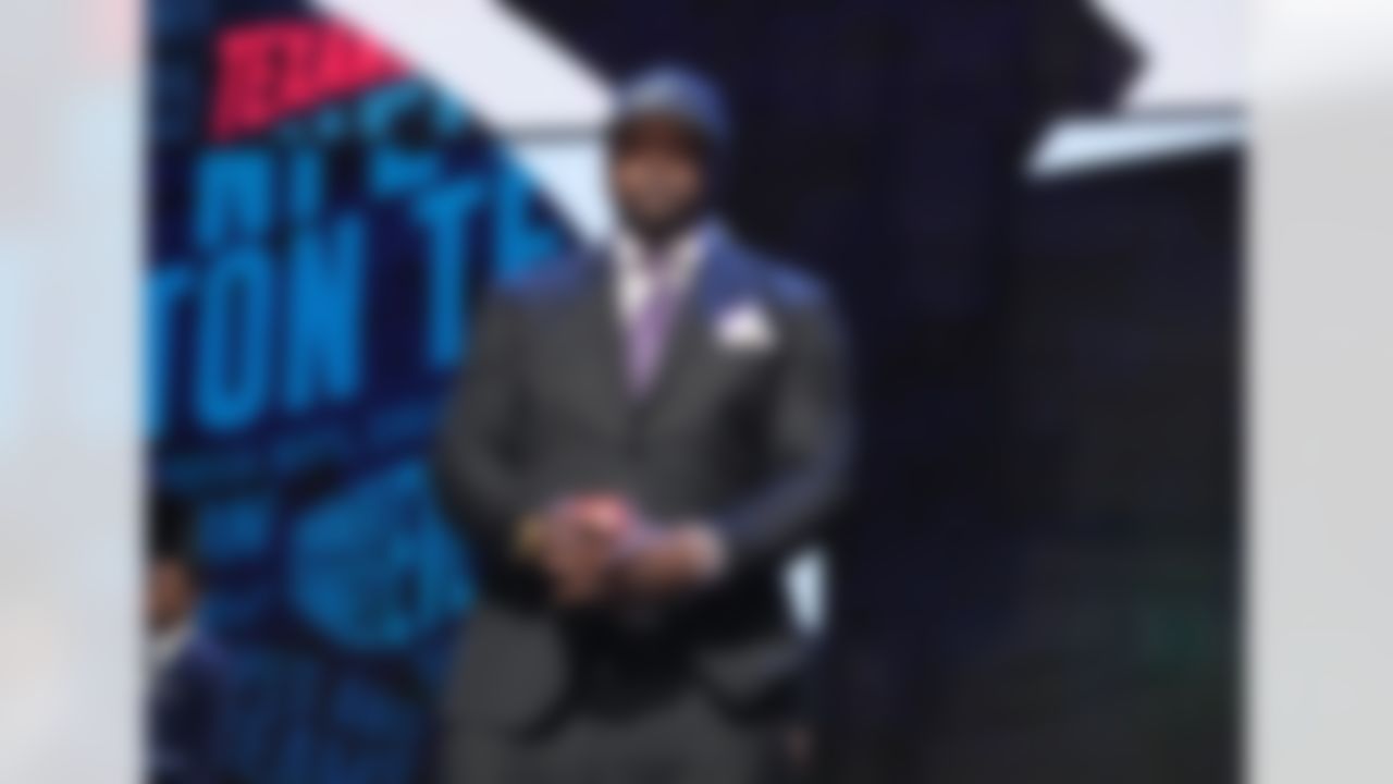 Alabama defensive tackle Jarran Reed poses for photos after being selected by the Seattle Seahawks during the 2016 NFL Draft at the Auditorium Theatre on Friday, April 29, 2016 in Chicago. (Perry Knotts/NFL)