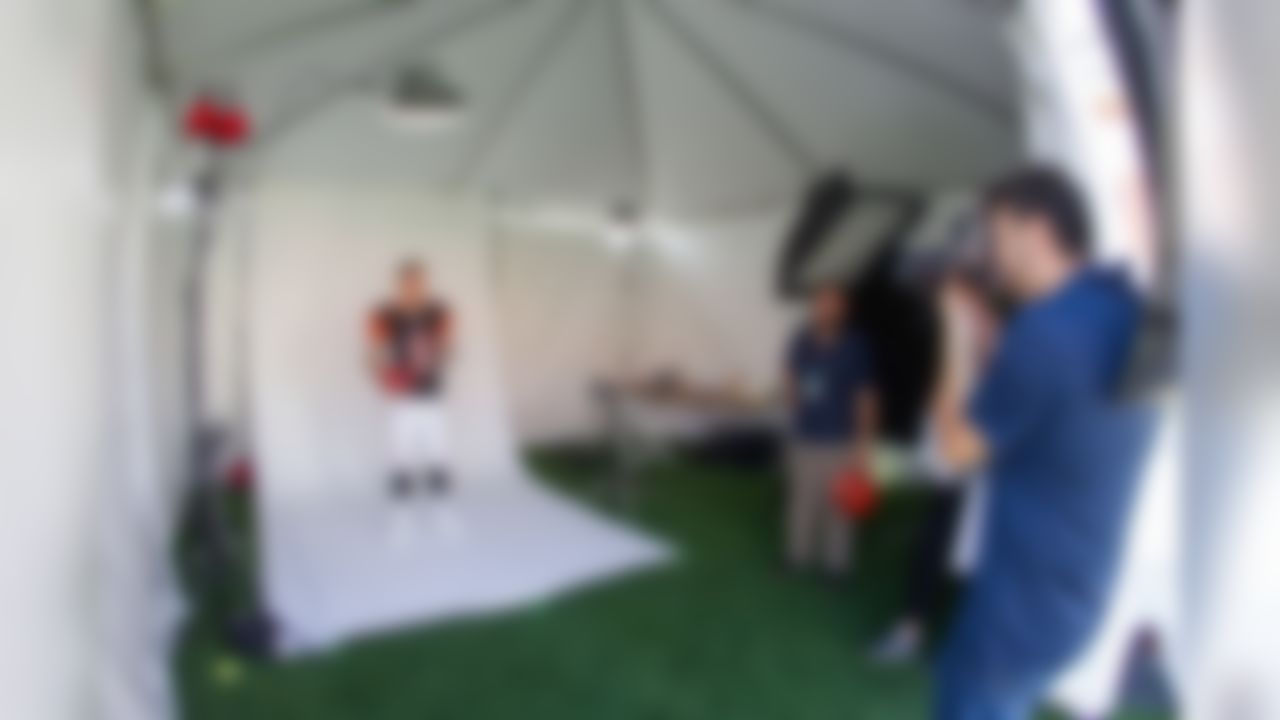 IMAGE DISTRIBUTED FOR NFL PLAYERS,INC - Cincinnati Bengals quarterback A.J. McCarron poses during a photo shoot during the 2014 NFLPA Rookie Premiere at the Los Angeles Memorial Coliseum on Saturday, May 31, 2014 in Los Angeles. (Jeff Lewis/AP Images for NFL PLAYERS, Inc.)