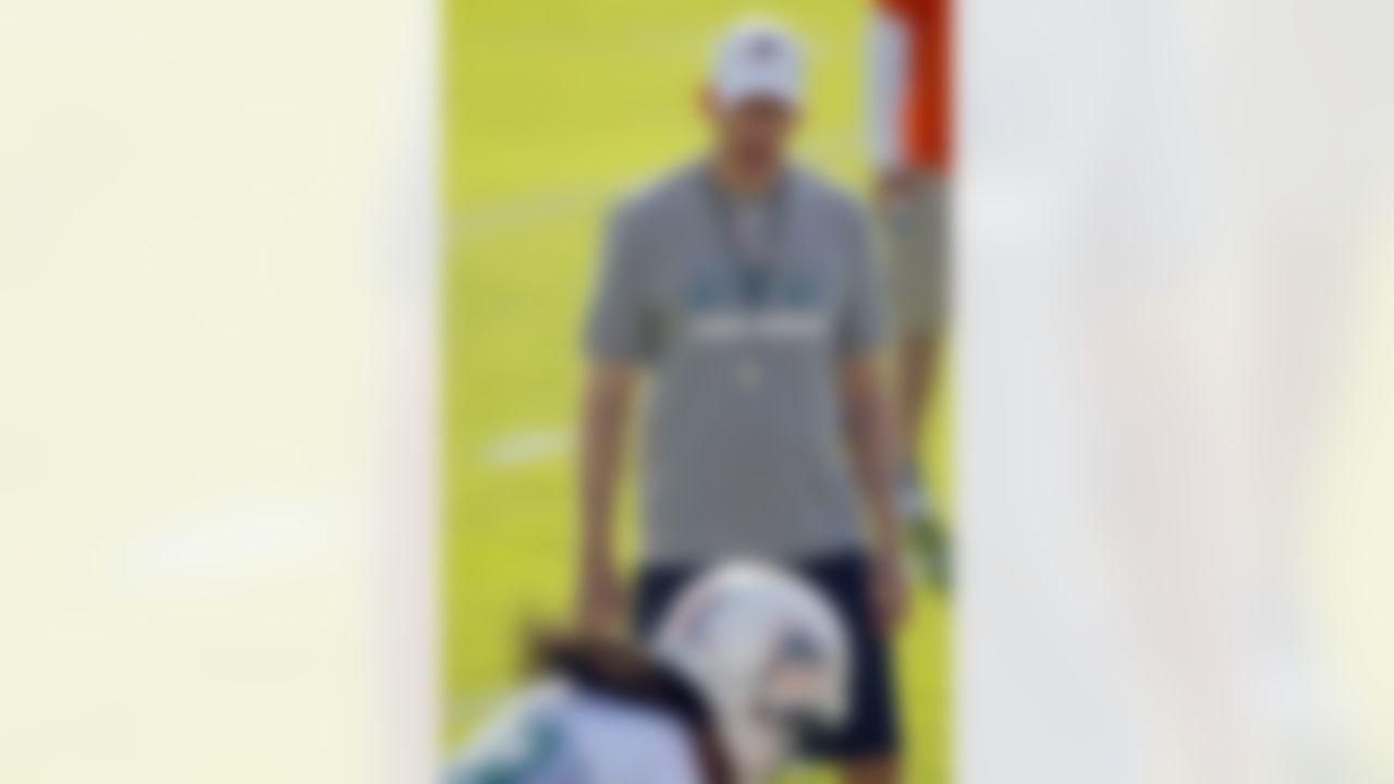 Miami Dolphins head coach Joe Philbin gives instructions during NFL football training camp practice in Davie, Fla., Friday, July 27, 2012. (AP Photo/Alan Diaz)