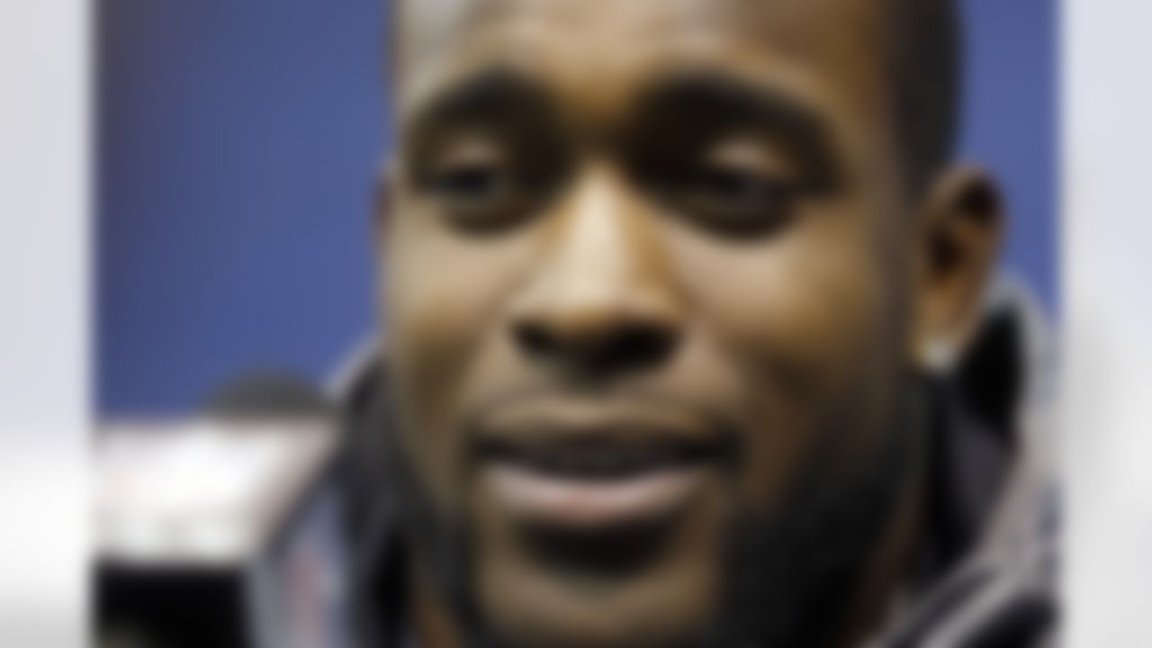Seattle Seahawks' Kam Chancellor speaks during media day for the NFL Super Bowl XLVIII football game Tuesday, Jan. 28, 2014, in Newark, N.J. (AP Photo/Jeff Roberson)