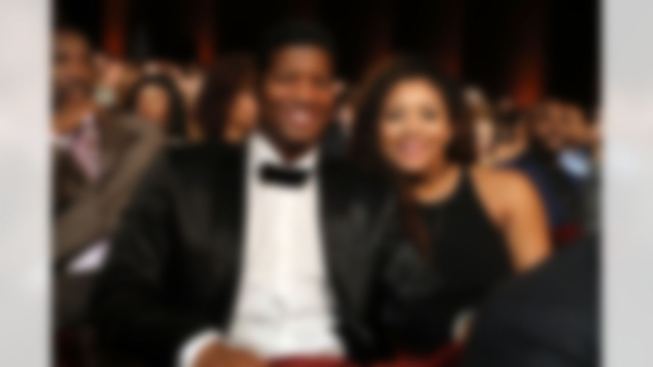Jameis Winston of the Tampa Bay Buccaneers, (L) and Breion Allen during the 6th annual NFL Honors award show at the Wortham Theater Center on Saturday, Feb. 4, 2017 in Houston. (Todd Rosenberg/NFL)