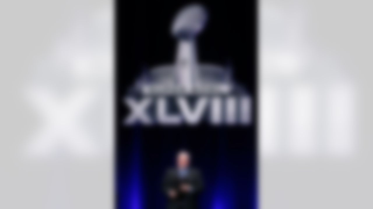 Eden Prairie High School head football coach Mike Grant accepts the Don Shula NFL High School Coach of the Year award during a press conference at the Rose Theater on Friday, January 31, 2014 in New York, NY. (Perry Knotts/NFL)