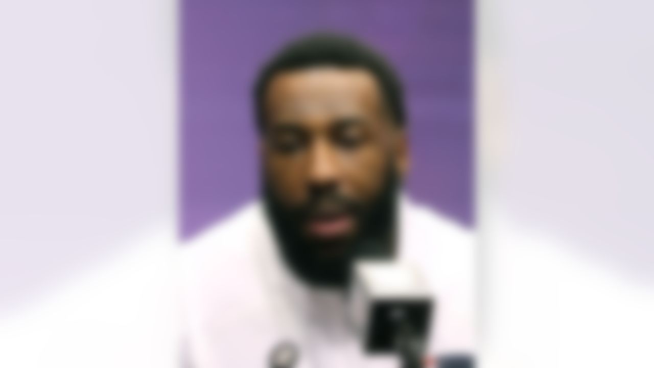 New England Patriots wide receiver Brandon LaFell speaks during Media Day for Super Bowl XLIX at the U.S. Airways Center on Tuesday, January 27, 2015 in Phoenix, AZ. (Perry Knotts/NFL)