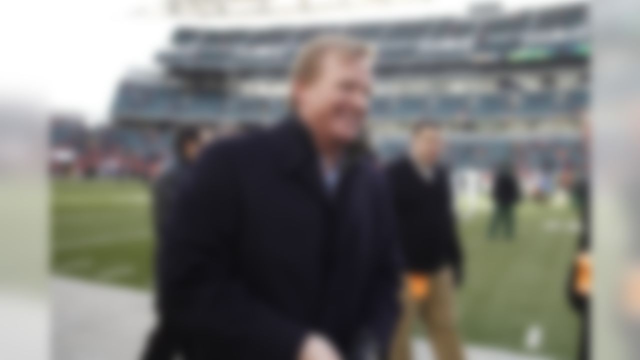 NFL commissioner Roger Goodell is seen prior to a wild-card playoff game between the Cincinnati Bengals and New York Jets on Saturday, January 9, 2010 in Cincinnati. (Joe Robbins / NFL.com)