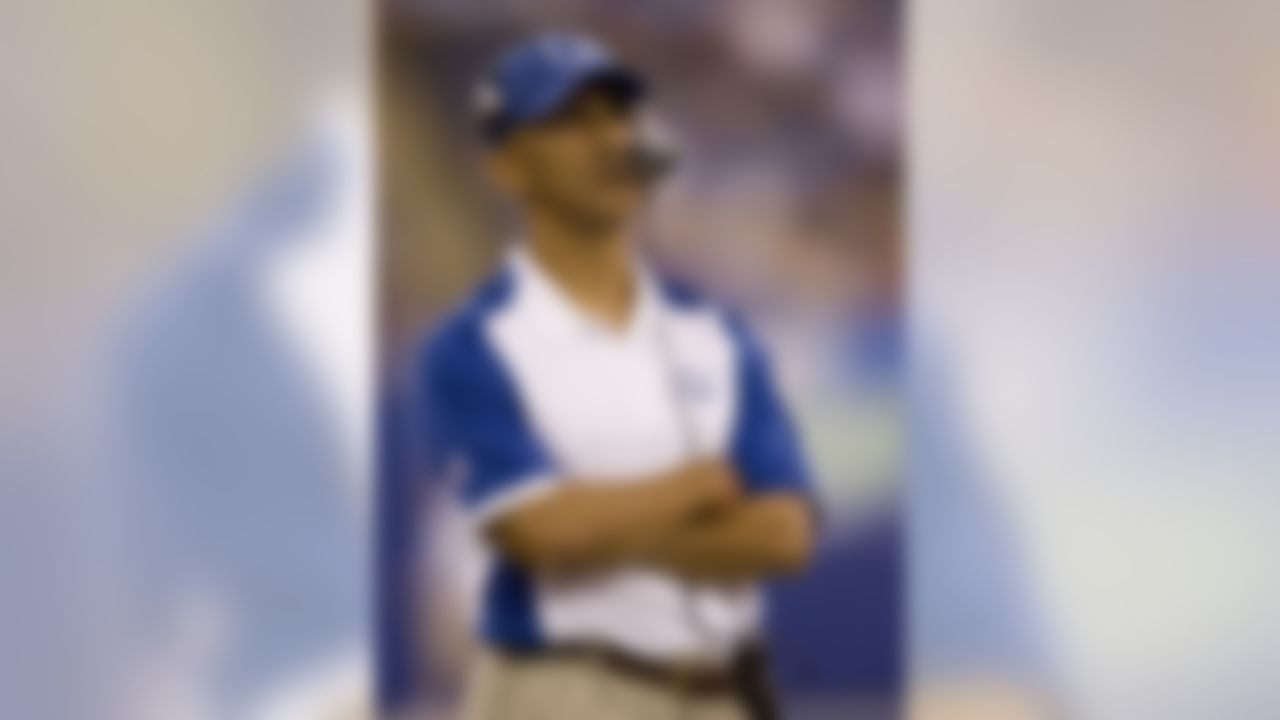 Colts head coach Tony Dungy says he wasn't as concerned about his team's run defense last season as some might think. "[Opponents were] trying to keep our offense off the field by running the ball,' Dungy said, "and they're kicking field goals, and we're scoring touchdowns." The Colts' passing game averaged 7.53 yards per pass play on offense and surrendered just 5.79 per pass play on defense. (Dilip Vishwanat/Getty Images)