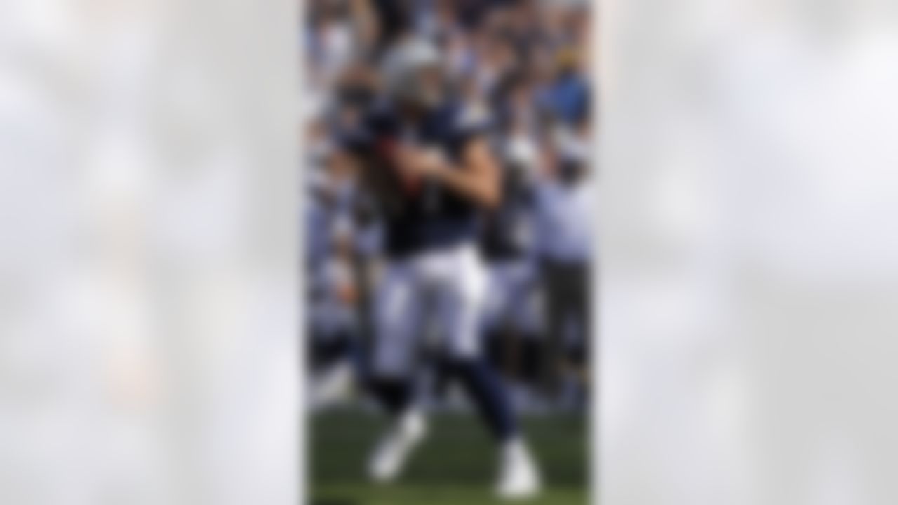 San Diego Chargers quarterback Philip Rivers drops back to pass against the Seattle Seahawks during the first half of their preseason NFL football game at Qualcomm Stadium, Thursday, Aug. 11, 2011, in San Diego. (AP Photo/Mark J. Terrill)