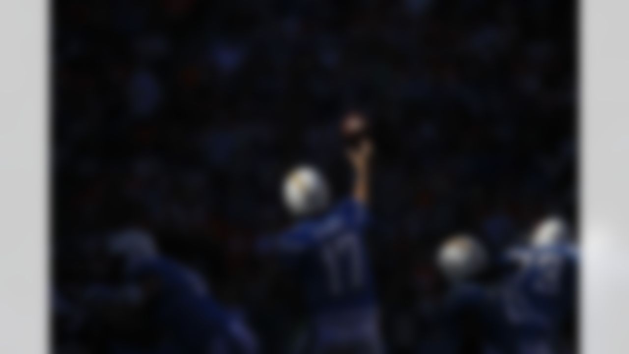 Los Angeles Chargers quarterback Philip Rivers passes against the Denver Broncos during the second half of an NFL football game Sunday, Oct. 22, 2017, in Carson, Calif. The Los Angeles Chargers defeated the Denver Broncos 21-0, handing them their
first shutout since 1992.
