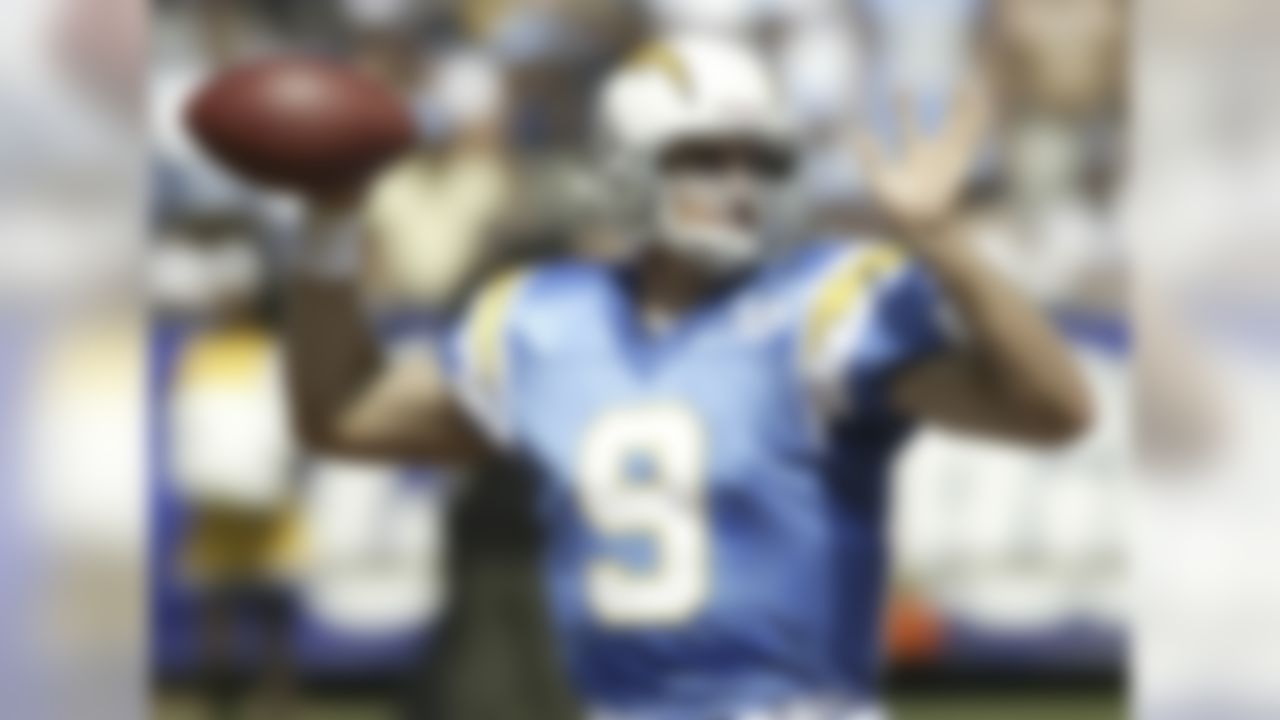 Possessing the No. 1 overall selection of the 2001 draft, the Chargers traded out of that slot and the selection then went to the Atlanta Falcons, who promptly took Michael Vick. The Chargers then went on to fill two major needs, drafting RB LaDainian Tomlinson at No. 6 overall and Brees 26 spots later. While Brees and Tomlinson helped lift the Chargers out of the doldrums, the quarterback saved his finest work for another team. Brees won Super Bowl XLIV (and earned game MVP honors) with the New Orleans Saints, two seasons later broke the single-season passing yardage record and a season after that set a new mark for consecutive games with a touchdown pass.