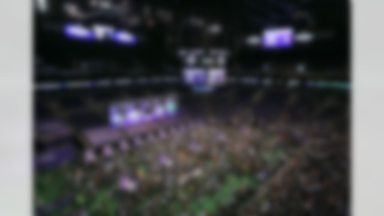 A general view of the Seattle Seahawks Media Day for Super Bowl XLIX at the U.S. Airways Center on Tuesday, January 27, 2015 in Phoenix, AZ. (Perry Knotts/NFL)