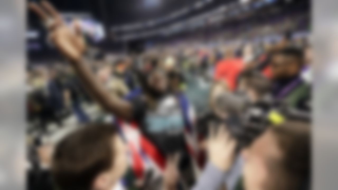 Philadelphia Eagles running back Jay Ajayi celebrates after winning the NFL Super Bowl 52 football game against the New England Patriots, Sunday, Feb. 4, 2018, in Minneapolis. The Eagles won 41-33. (Frank Franklin II/Associated Press)